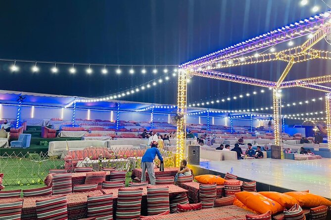 Red Dunes Desert Safari Dubai with Dinner Buffet, Show & Transfer - The live entertainment lineup: belly dance, Tanoura, and fire