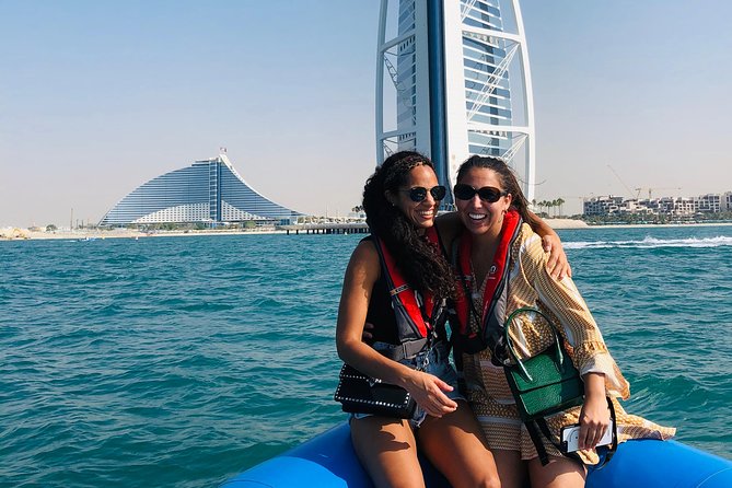 Speedboat Dubai: 60 Mins Guided Burj Al Arab & Atlantis Tour - Stop 1: Burj Al Arab From Sea Level