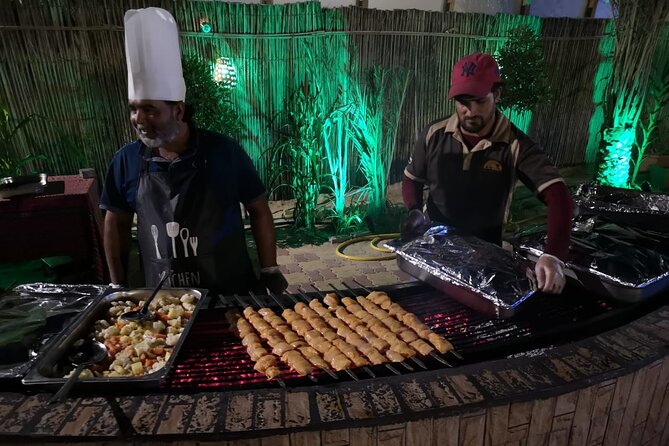 Standard Desert Safari 4X4 Pickup & Drop with Dinner & Live Shows - Dinner That Fills You Up: BBQ, Veg and Non-Veg Options, and Buffet Meal Timing