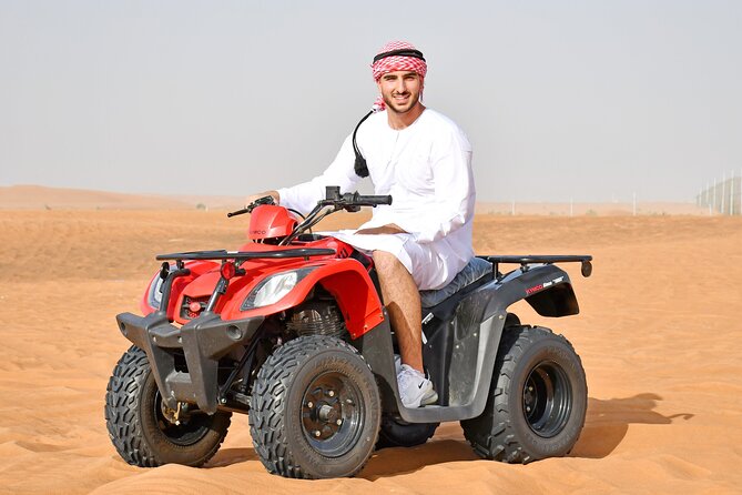 Sunrise Desert safari With Quad bike ride Sandboard & Camel ride - Sunrise Desert Safari in Lahbab, in about 5 hours