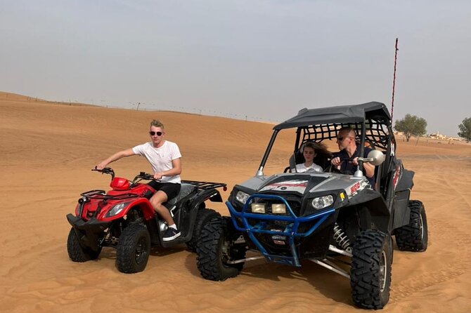 Sunrise Desert safari With Quad bike ride Sandboard & Camel ride - Quad bike self-drive: 30 minutes where you actually steer