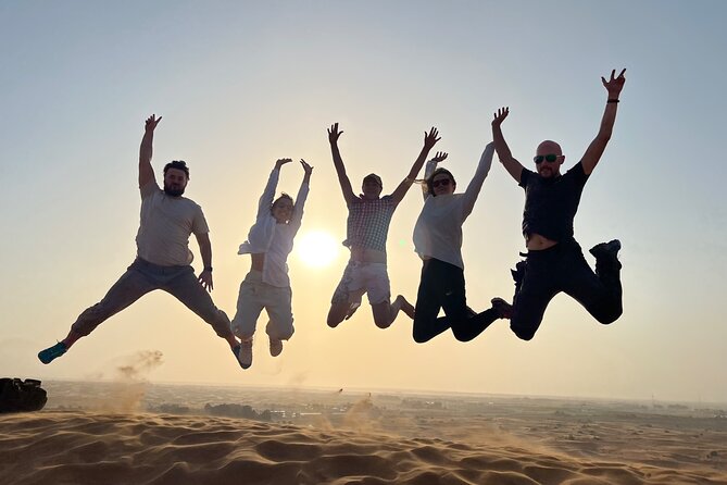 Sunset Safari with BBQ Dune Drive Camel Ride & Dune Buggy option - How the Night Starts: Pickup and the Desert Roll-In