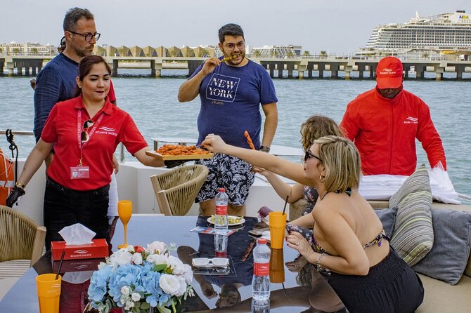 Superyacht Experience in Dubai with Dinner and Live Music - The BBQ dinner and live pasta station: how the meal works