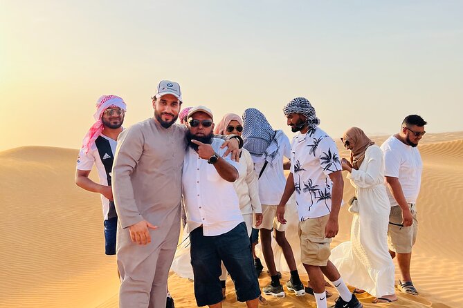 VIP Desert Safari with High Red Dune Bashing & Live BBQ Dinner - Live Shows at Camp: Belly Dance, Fire Show, and Tanura